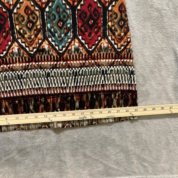 Karen Kane Multi-color Stretch Jersey Sleeveless Border Print Dress Women Sz Sm - Picture 10 of 16
